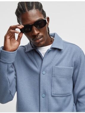 Mode of One Men's Long-Sleeve Knit Trucker Jacket,SIZE M NWT